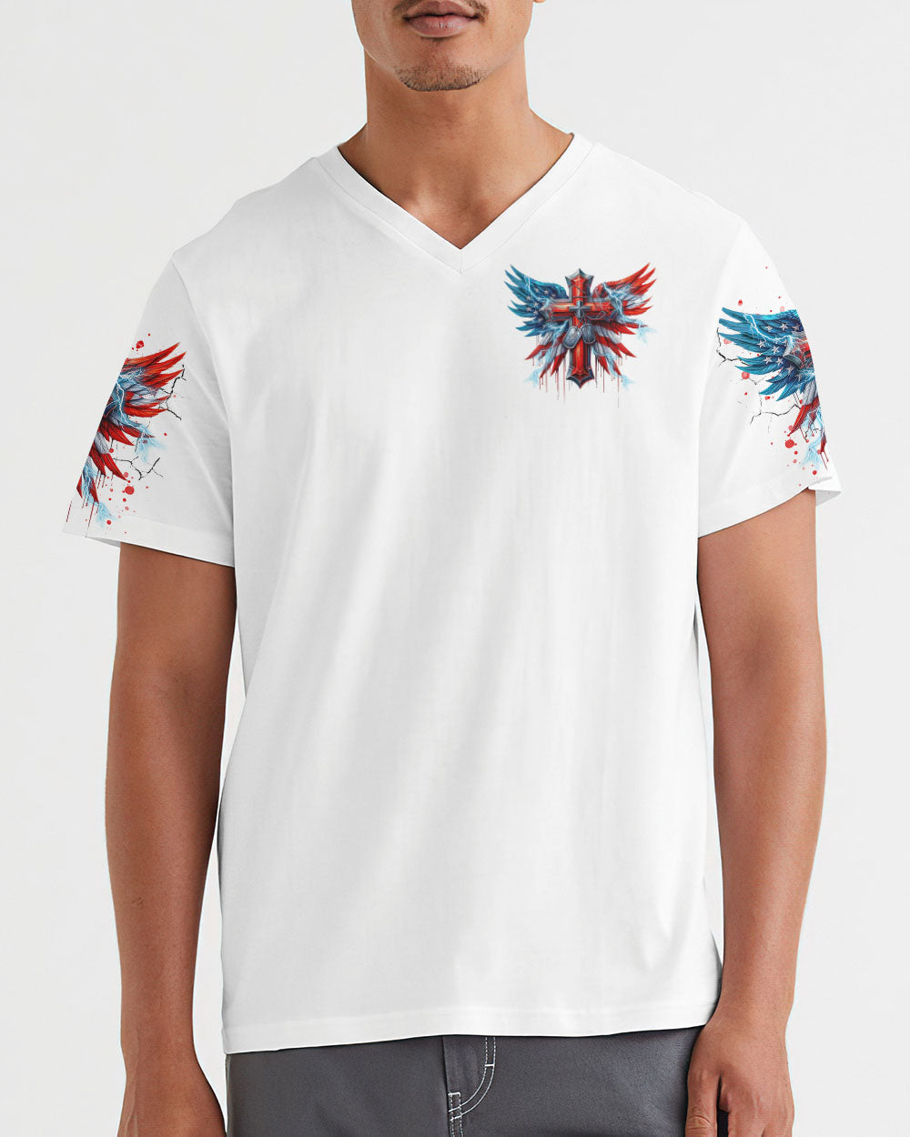 Stand For The Flag Kneel For The Cross Men's All Over Print Shirt - Tltr0210245