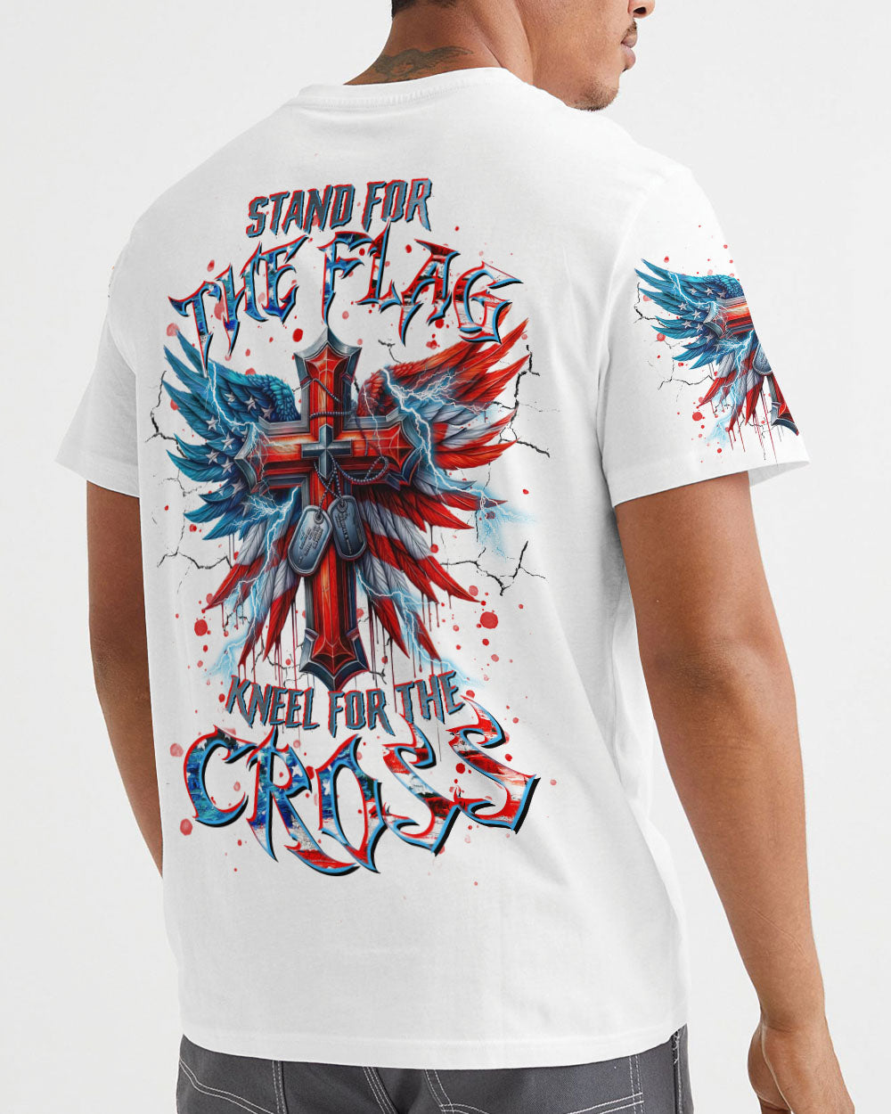 Stand For The Flag Kneel For The Cross Men's All Over Print Shirt - Tltr0210245