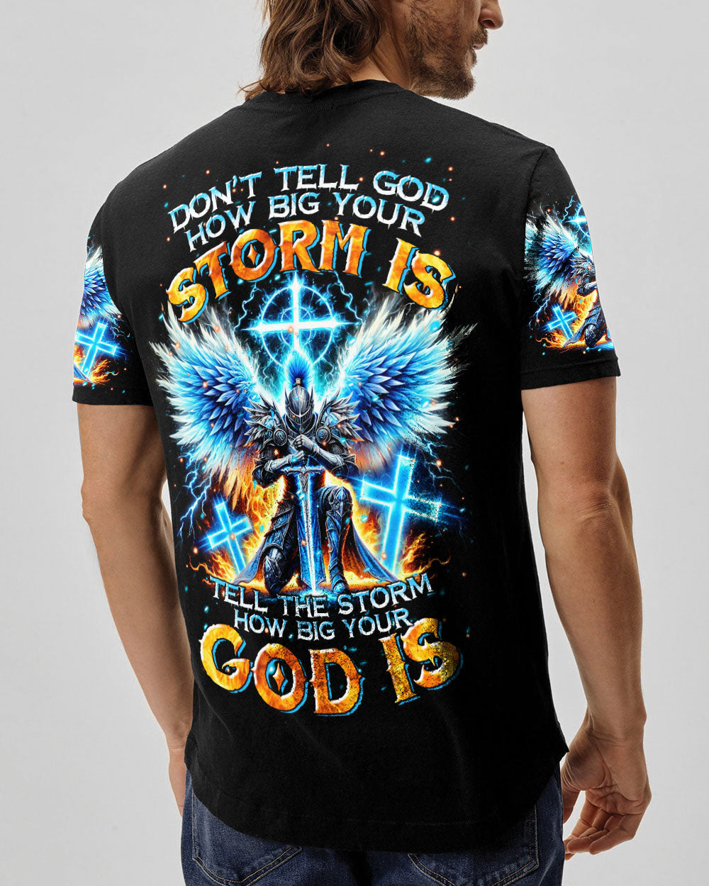 Tell The Storm How Big Your God Is Warrior Men's All Over Print Shirt - Tltr1610242