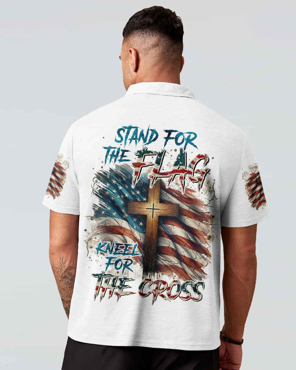 Stand For The Flag Kneel For The Cross Men's All Over Print Shirt - Tltr2111242