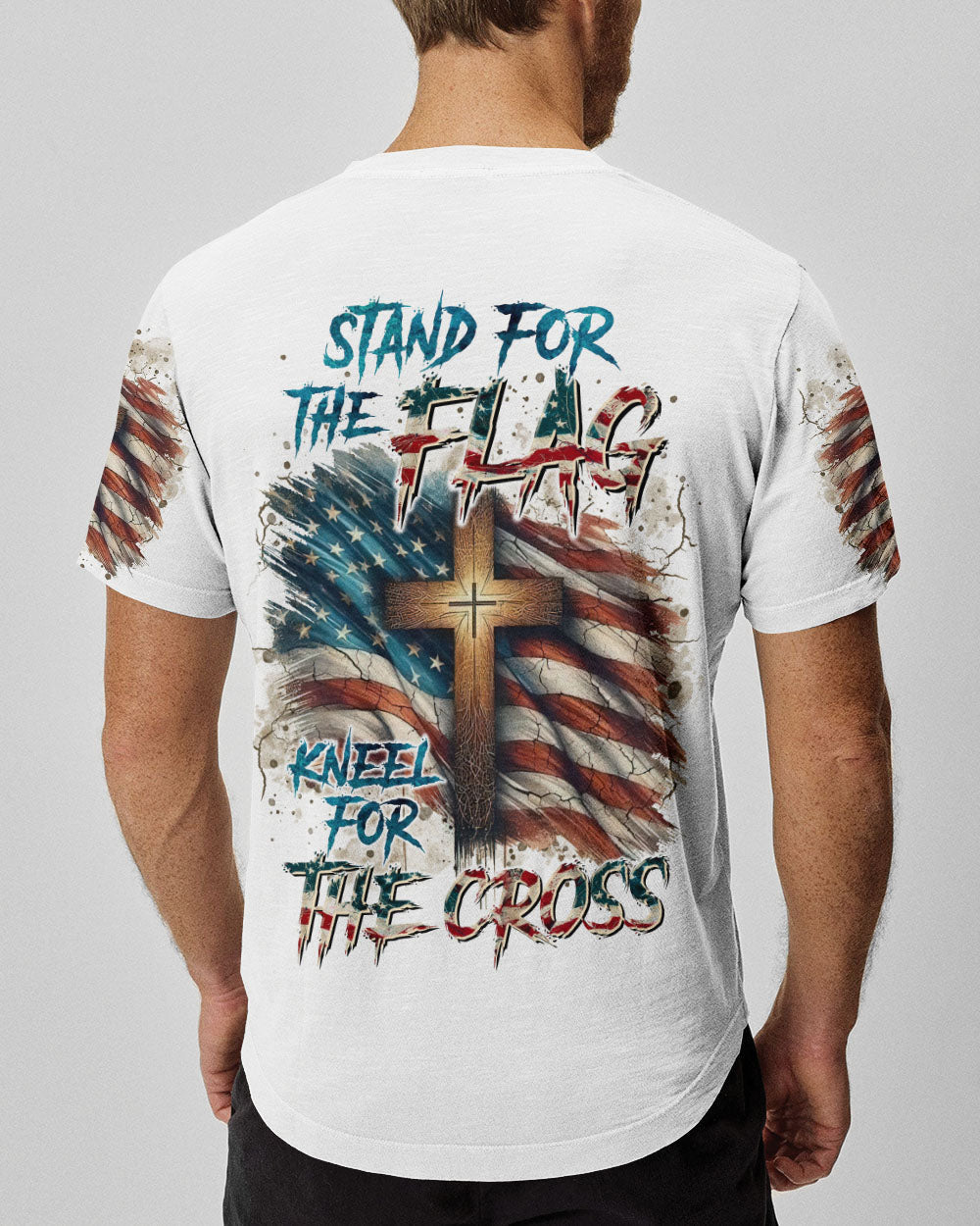 Stand For The Flag Kneel For The Cross Men's All Over Print Shirt - Tltr2111242