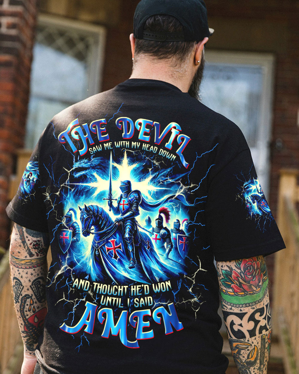 The Devil Saw Me With My Head Down Men's All Over Print Shirt - Tltw0409244