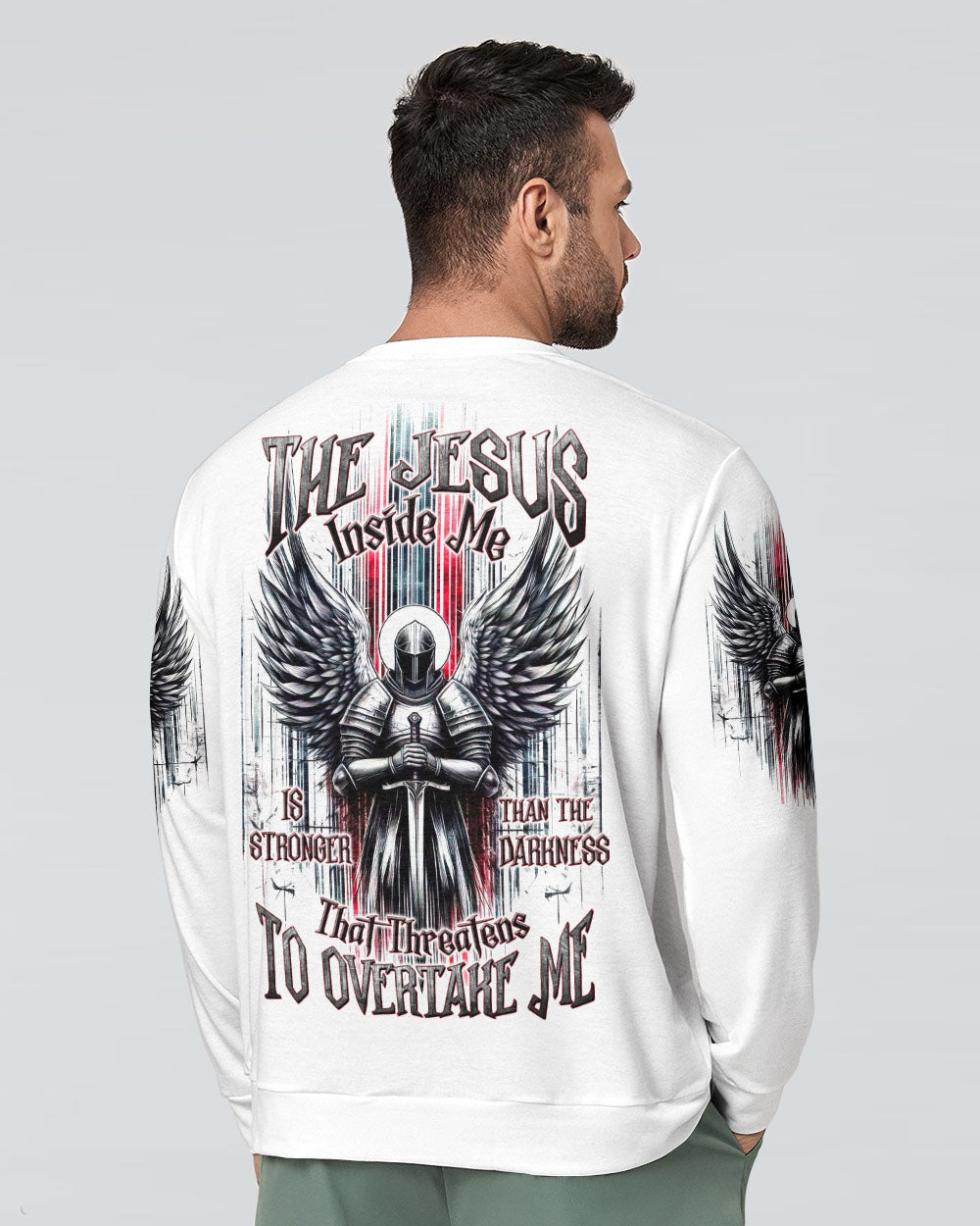 The Jesus Inside Me Is Stronger Than The Darkness Warrior Men's All Over Print Shirt - Tltw2502254