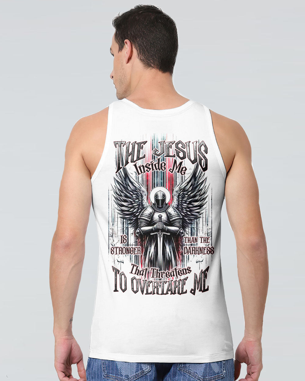 The Jesus Inside Me Is Stronger Than The Darkness Warrior Men's All Over Print Shirt - Tltw2502254