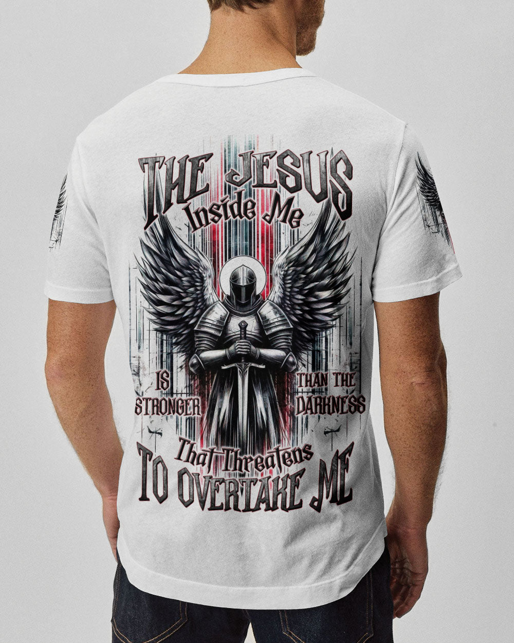 The Jesus Inside Me Is Stronger Than The Darkness Warrior Men's All Over Print Shirt - Tltw2502254