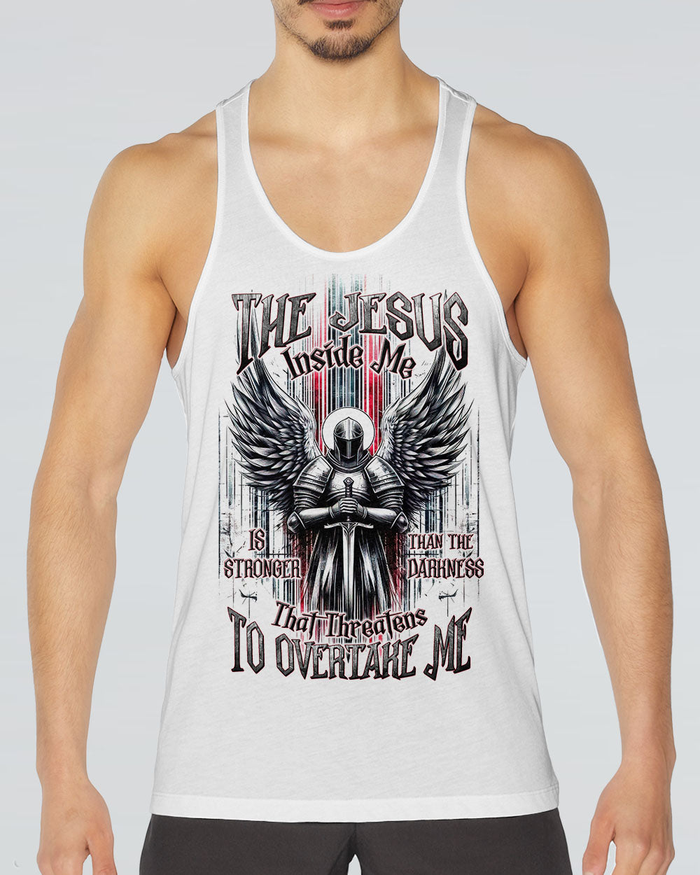 The Jesus Inside Me Is Stronger Than The Darkness Warrior Men's All Over Print Shirt - Tltw2502254