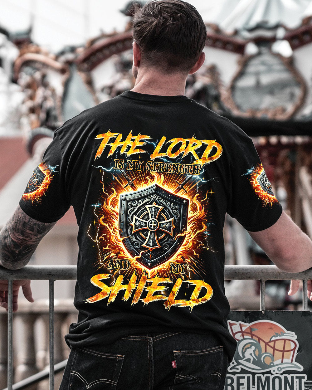 The Lord Is My Strength And My Shield Men's All Over Print Shirt - Tyqy2011243