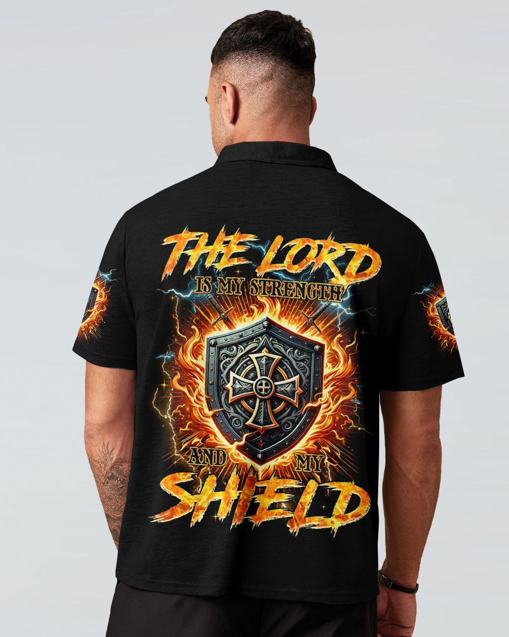 The Lord Is My Strength And My Shield Men's All Over Print Shirt - Tyqy2011243