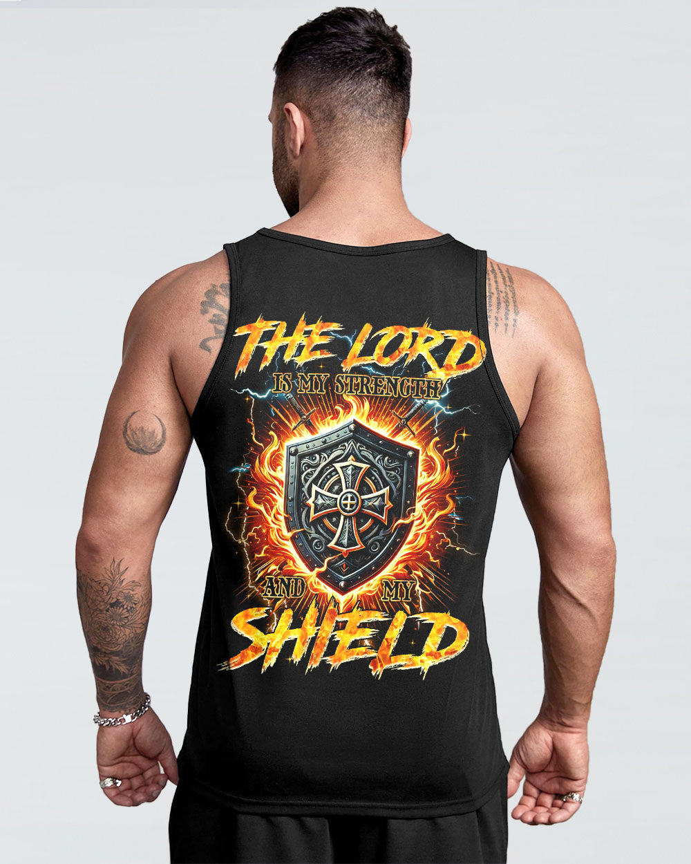 The Lord Is My Strength And My Shield Men's All Over Print Shirt - Tyqy2011243