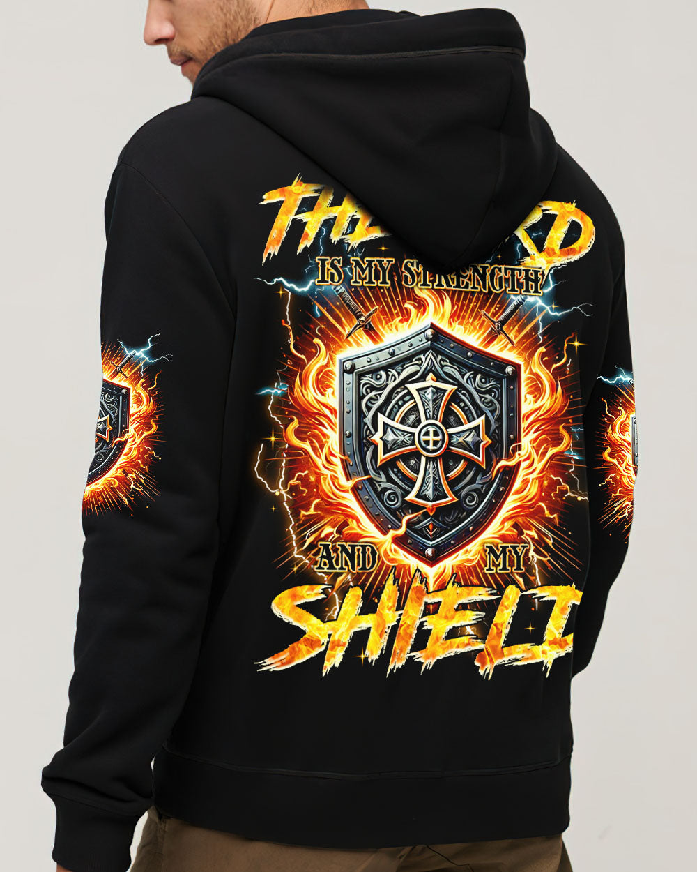 The Lord Is My Strength And My Shield Men's All Over Print Shirt - Tyqy2011243