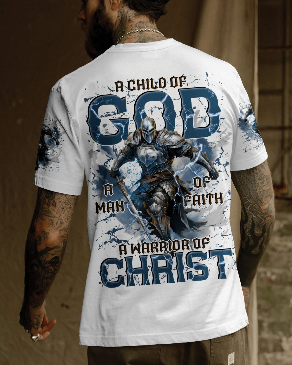 A Warrior Of Christ Men's All Over Print Shirt - Tytd2311241