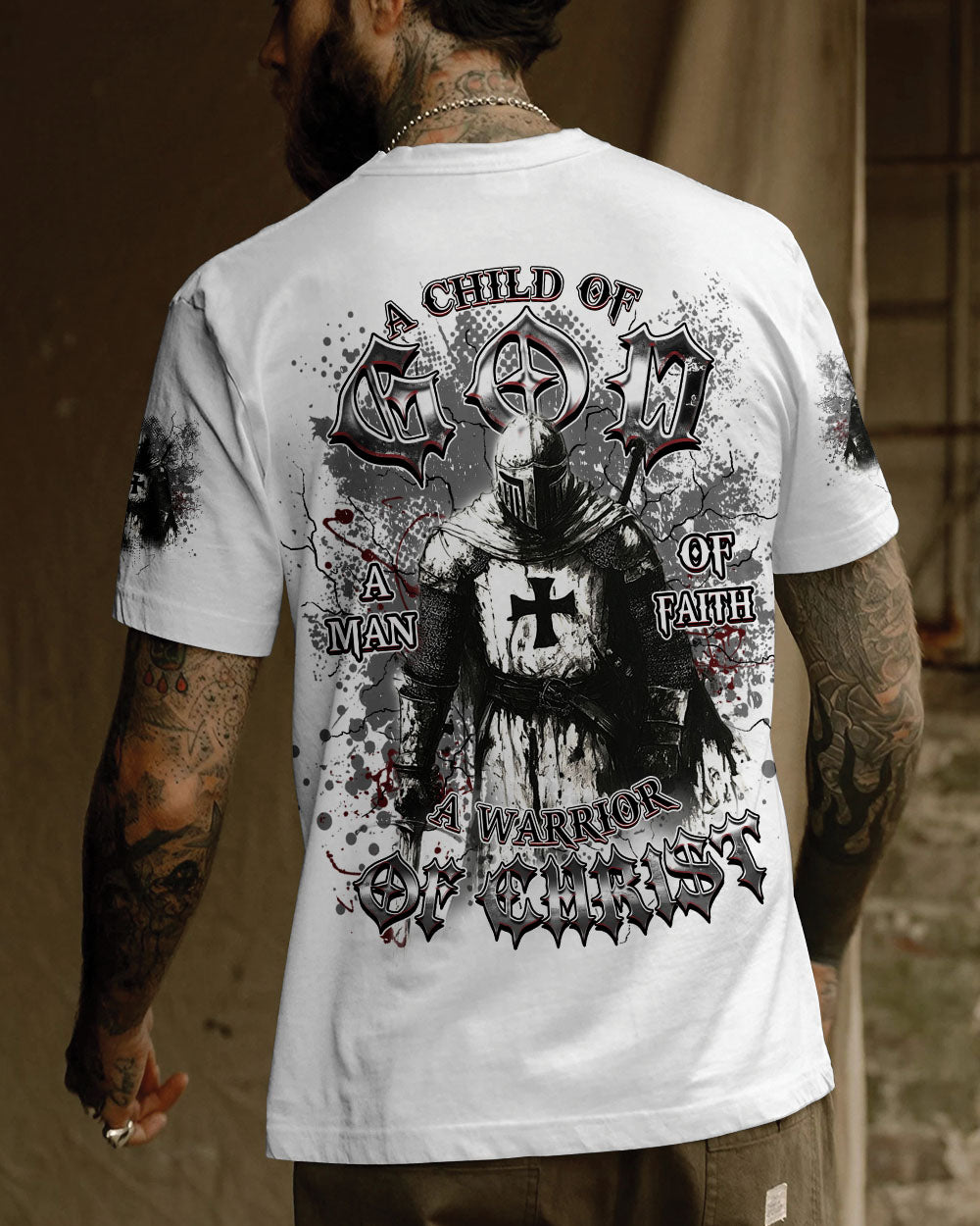 A Warrior Of Christ Men's All Over Print Shirt - Yhdu2401252