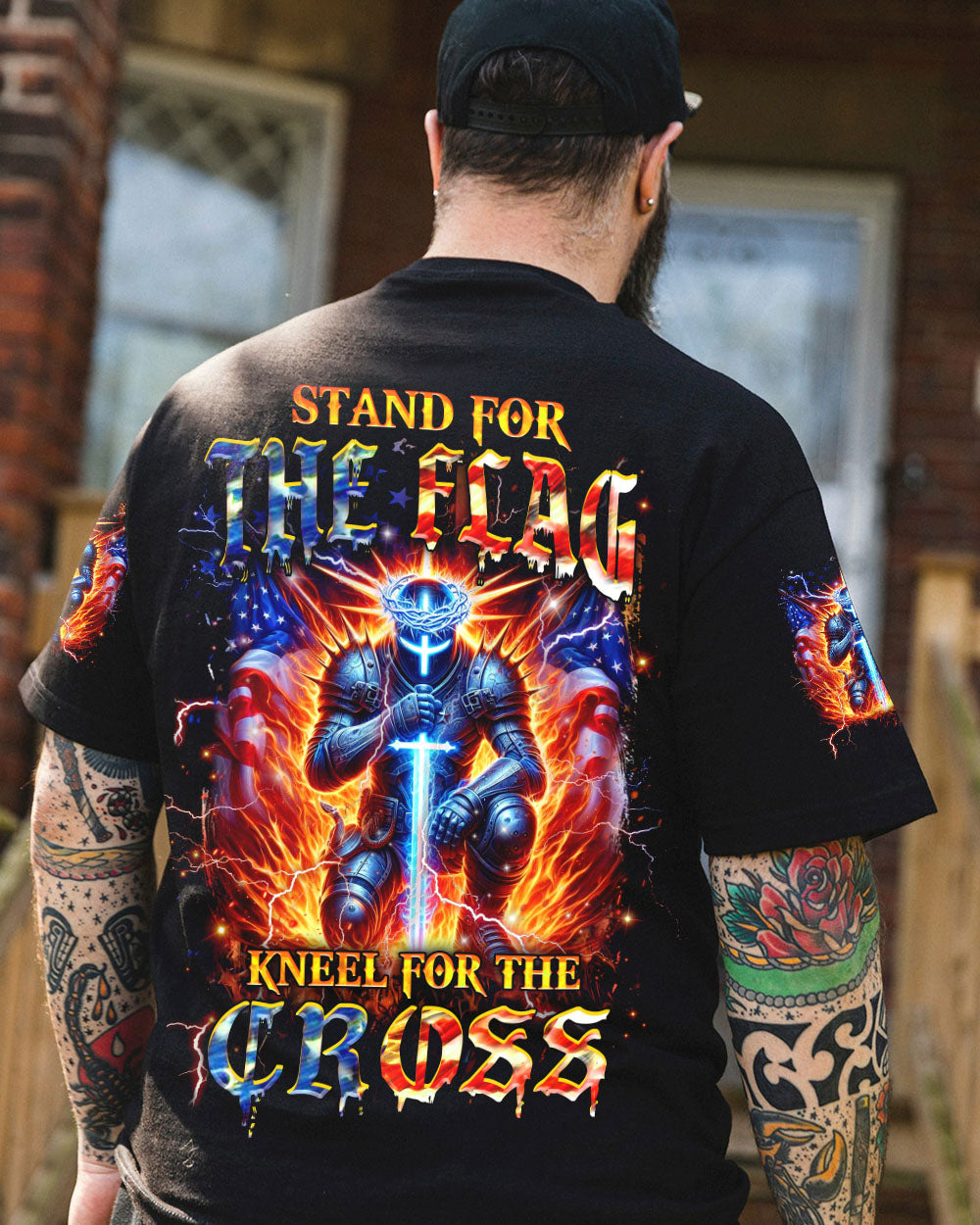 Stand For The Flag Kneel For The Cross Men's All Over Print Shirt - Yhhn1908241