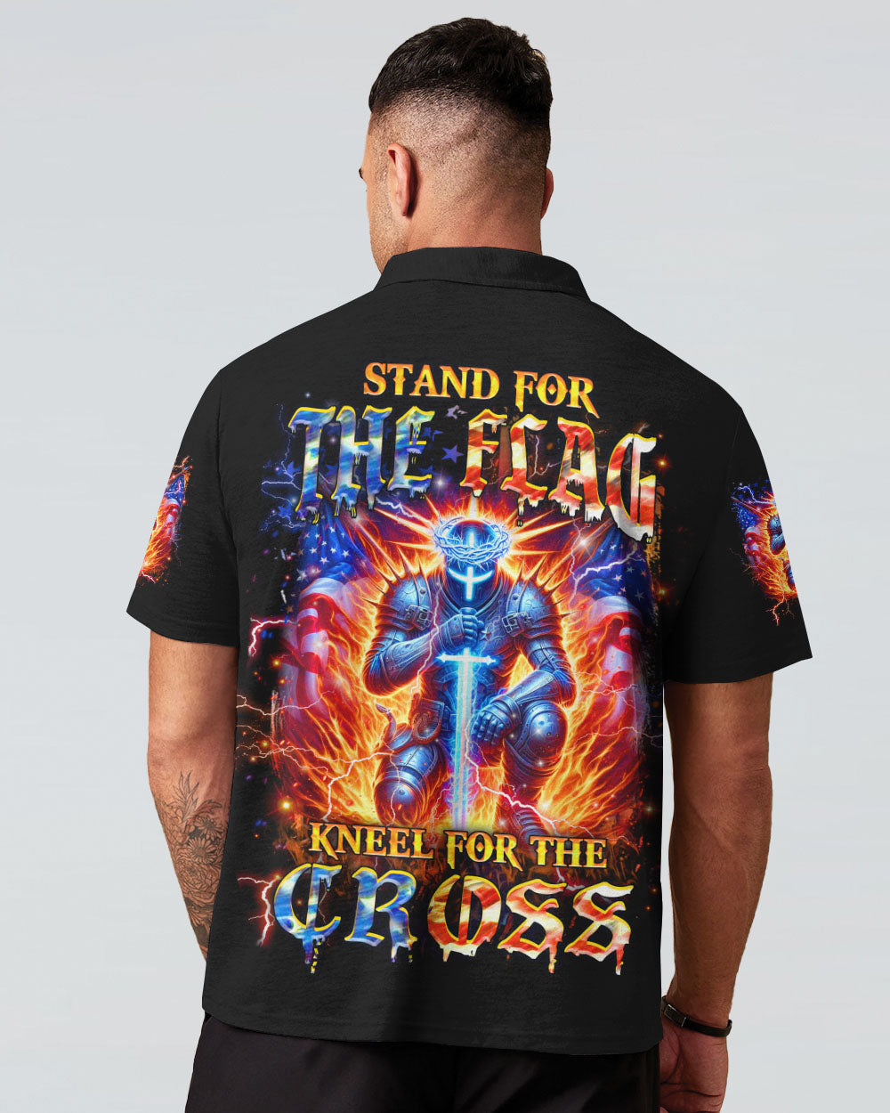 Stand For The Flag Kneel For The Cross Men's All Over Print Shirt - Yhhn1908241