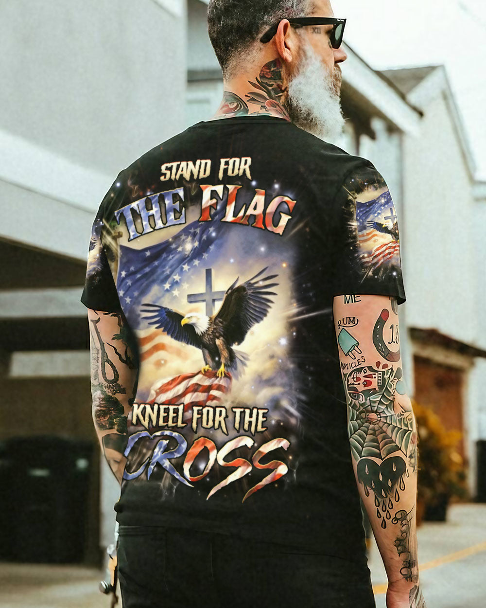 Stand For The Flag Kneel For The Cross Men's All Over Print Shirt - Yhhn2009241