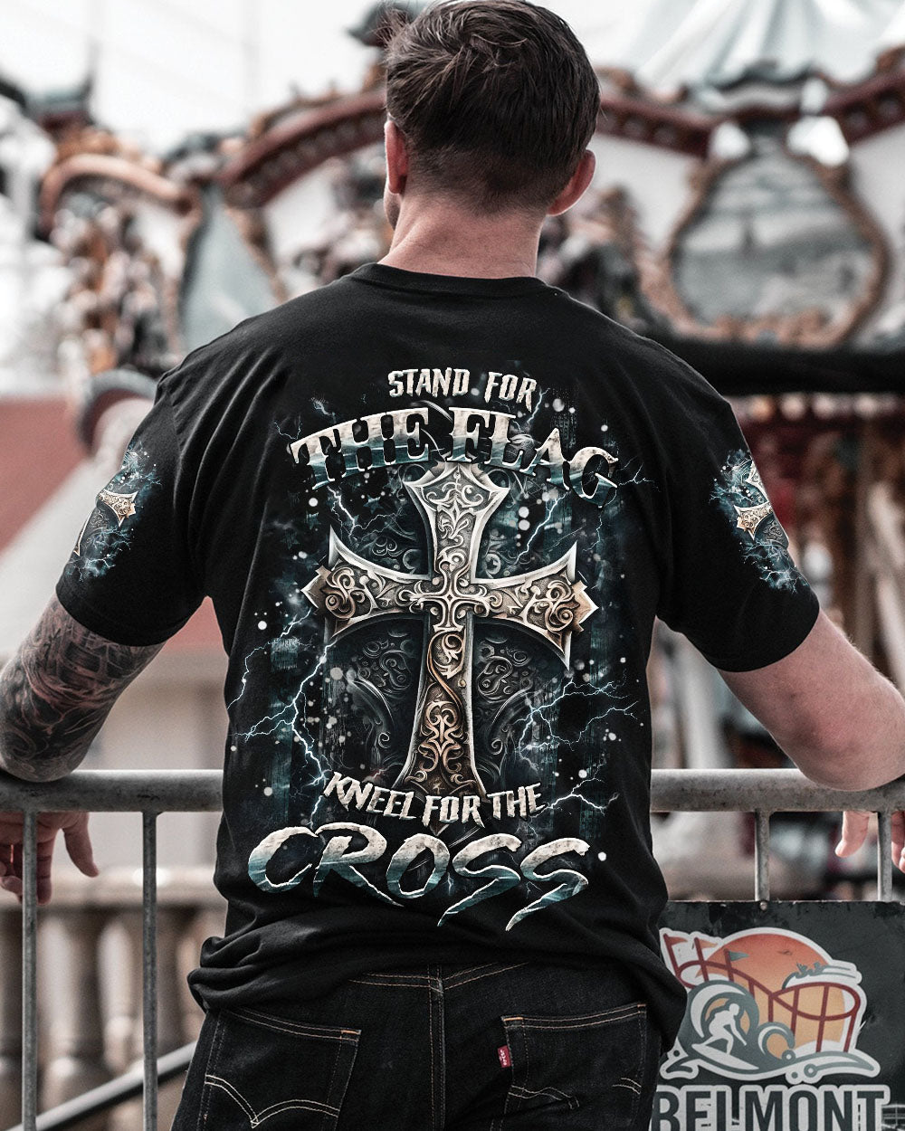 Stand For The Flag Kneel For The Cross Men's All Over Print Shirt - Yhhn2101251