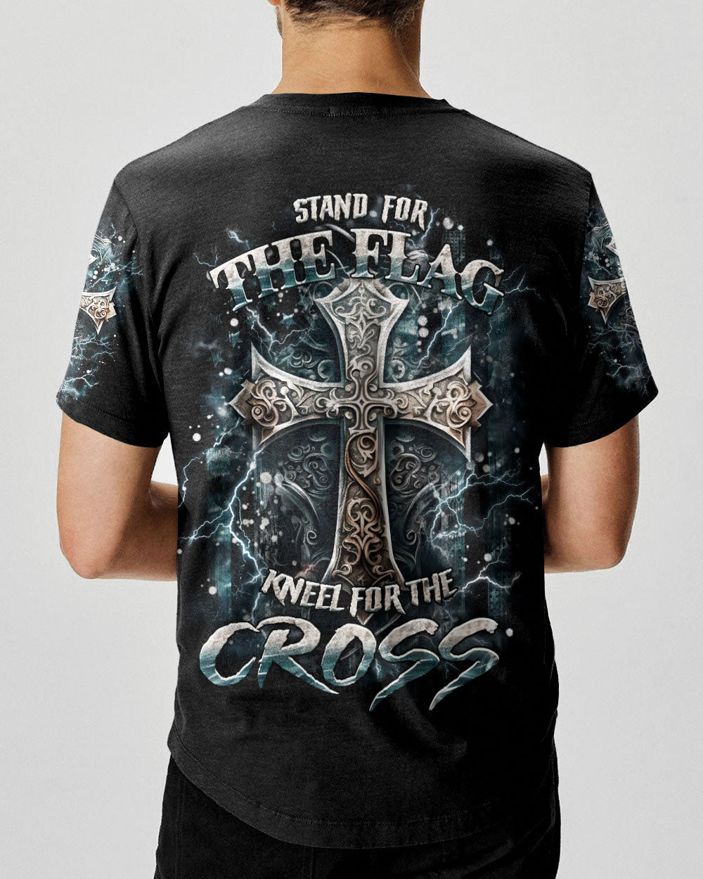 Stand For The Flag Kneel For The Cross Men's All Over Print Shirt - Yhhn2101251