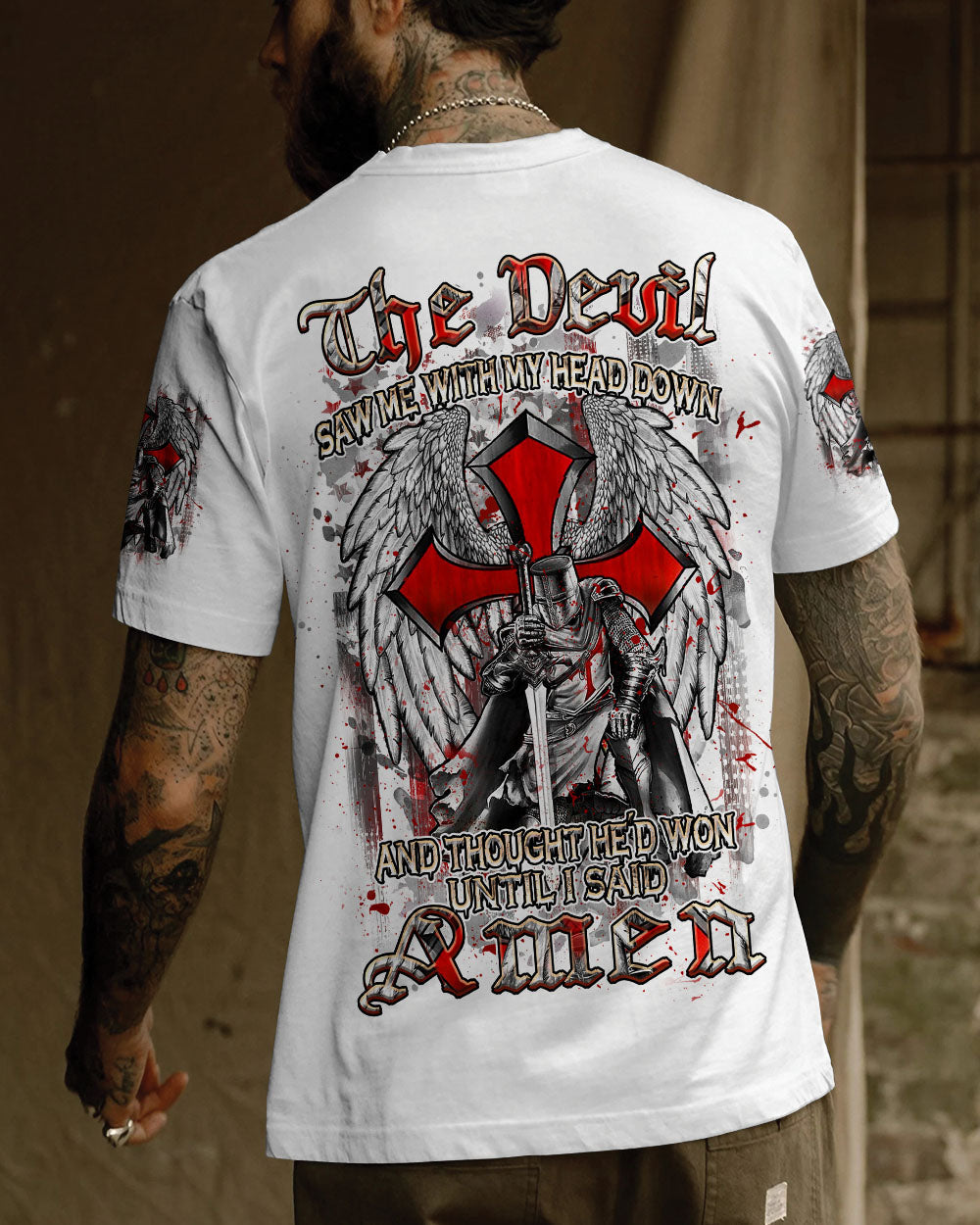 The Devil Saw Me With My Head Down Men's All Over Print Shirt - Yhhn2208243