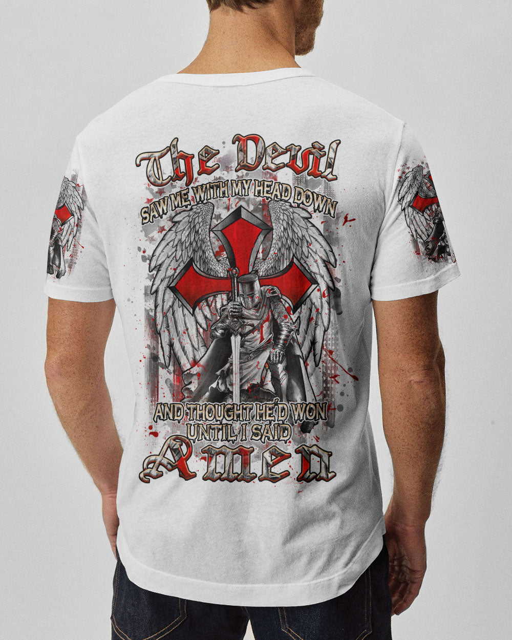 The Devil Saw Me With My Head Down Men's All Over Print Shirt - Yhhn2208243