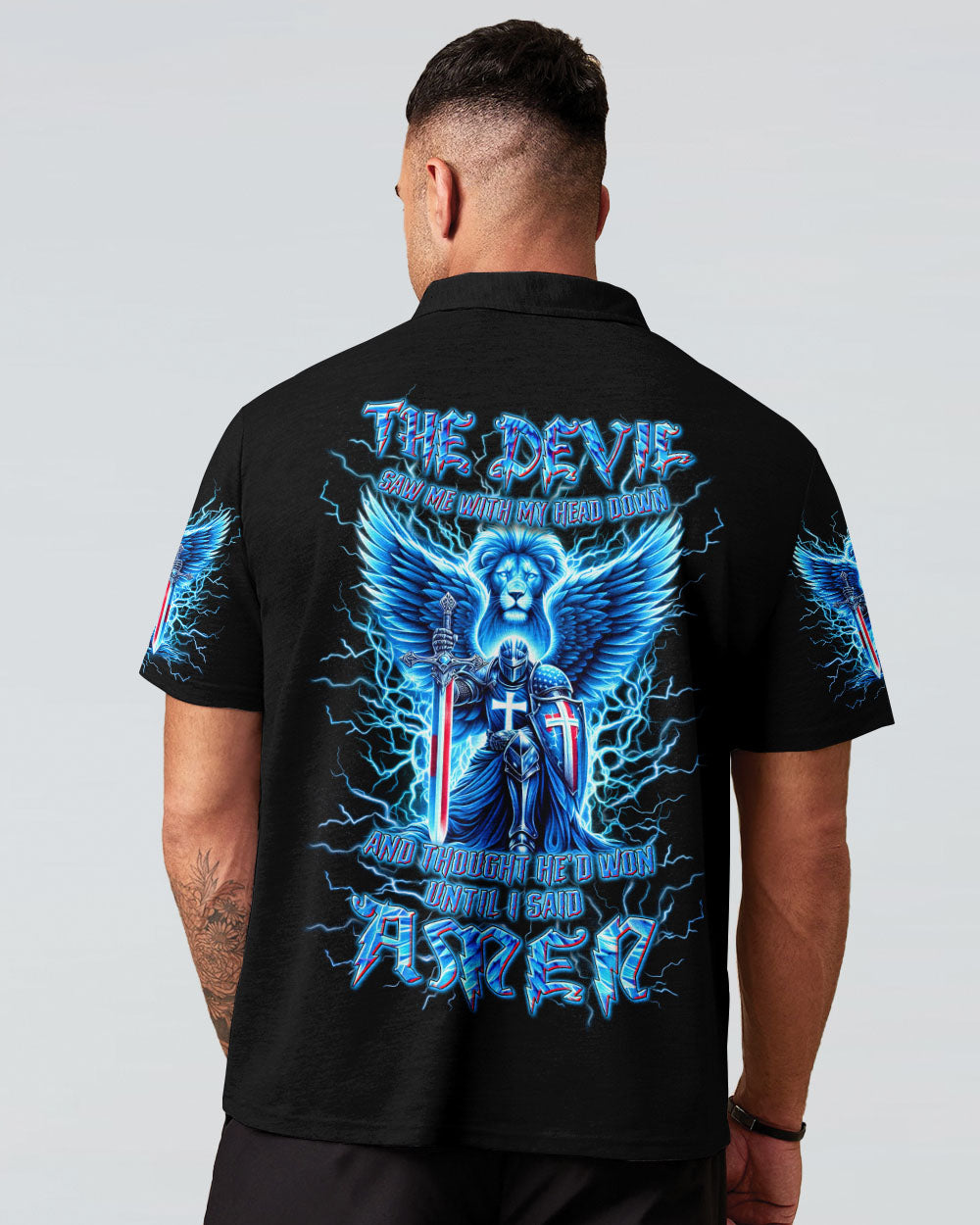 The Devil Saw Me With My Head Down Men's All Over Print Shirt - Yhln0111243