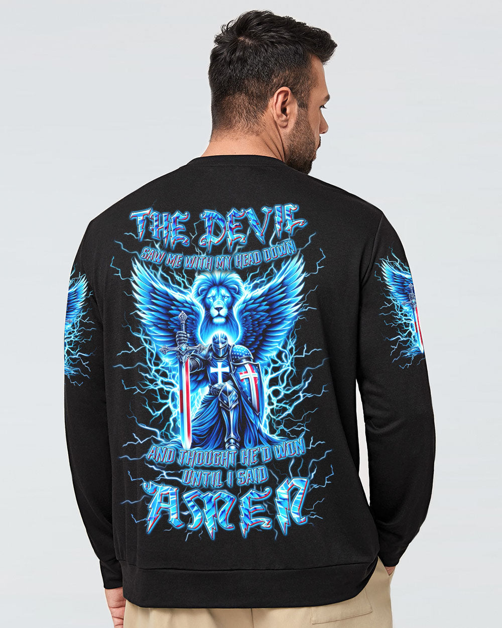 The Devil Saw Me With My Head Down Men's All Over Print Shirt - Yhln0111243