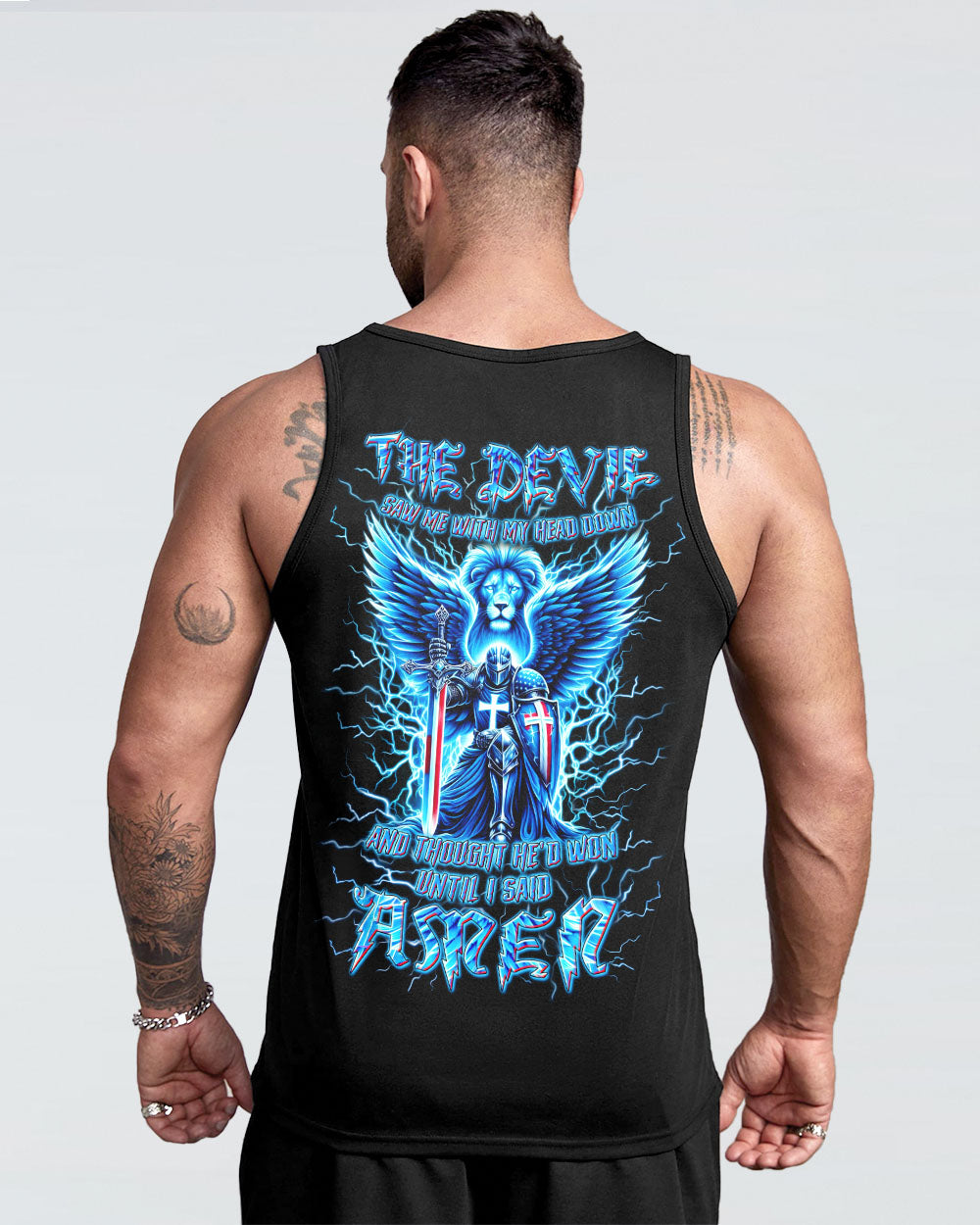 The Devil Saw Me With My Head Down Men's All Over Print Shirt - Yhln0111243