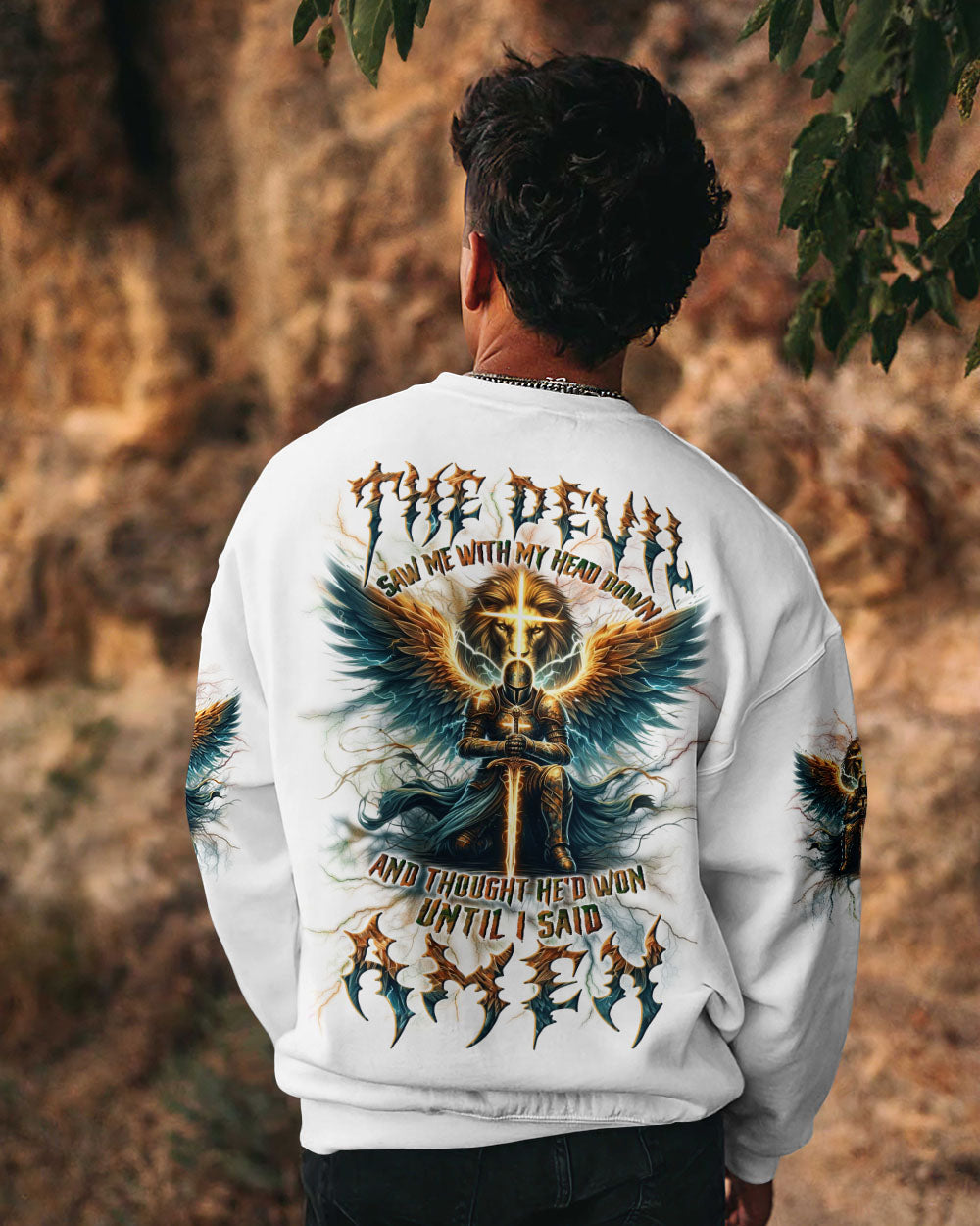 The Devil Saw Me With My Head Down Men's All Over Print Shirt - Yhln0212242