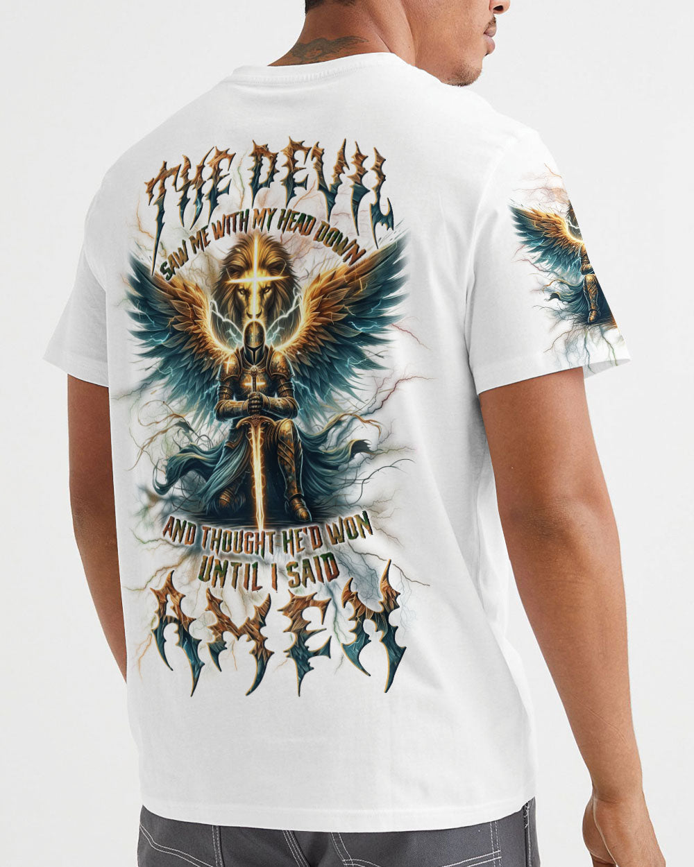 The Devil Saw Me With My Head Down Men's All Over Print Shirt - Yhln0212242