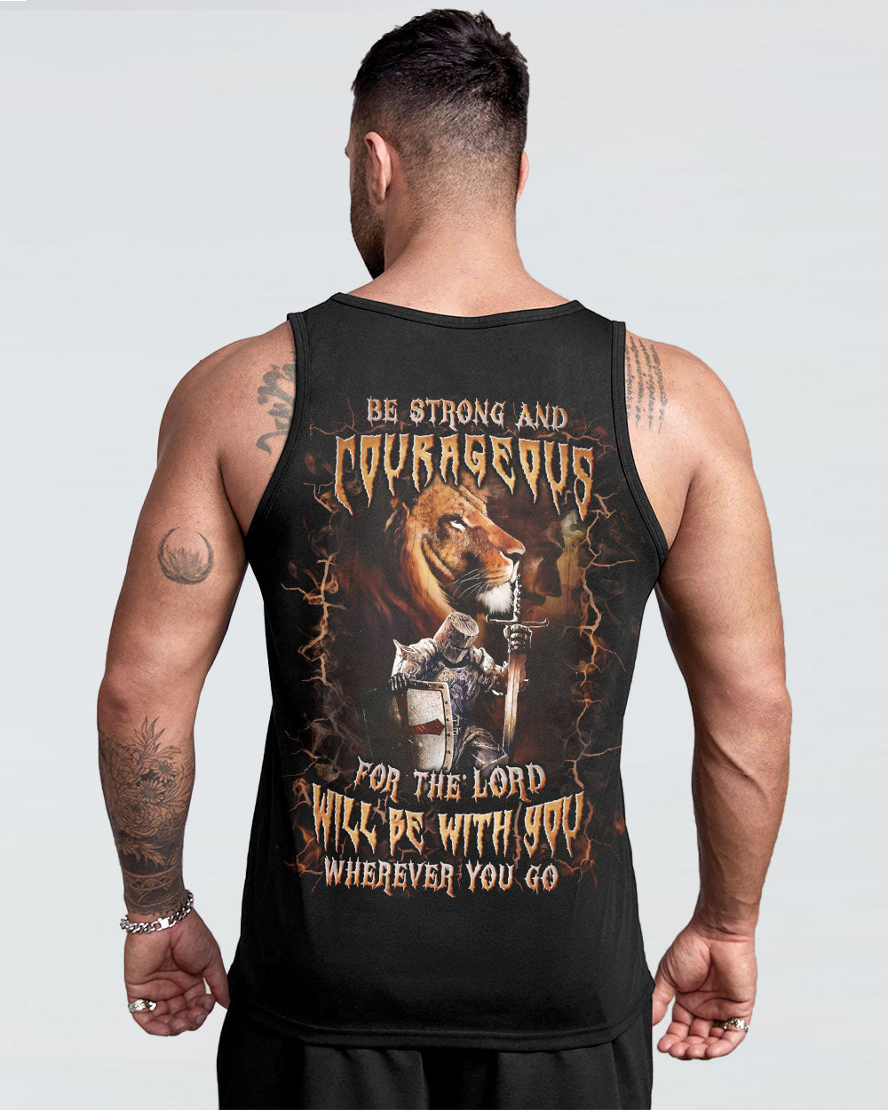 Be Strong And Courageous Men's All Over Print Shirt - Yhln0603253