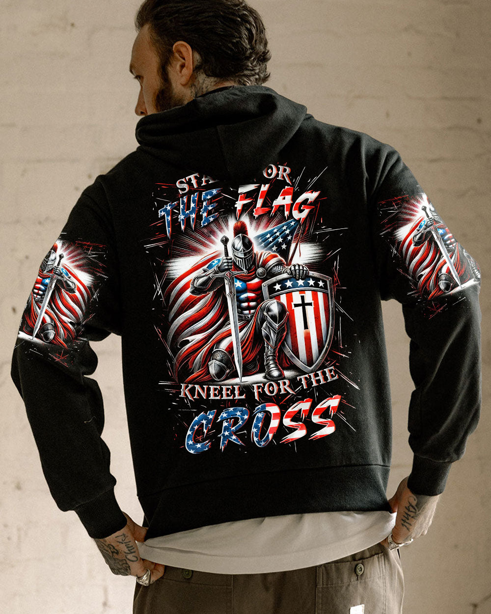 Stand For The Flag Kneel For The Cross Men's All Over Print Shirt - Yhln0701253