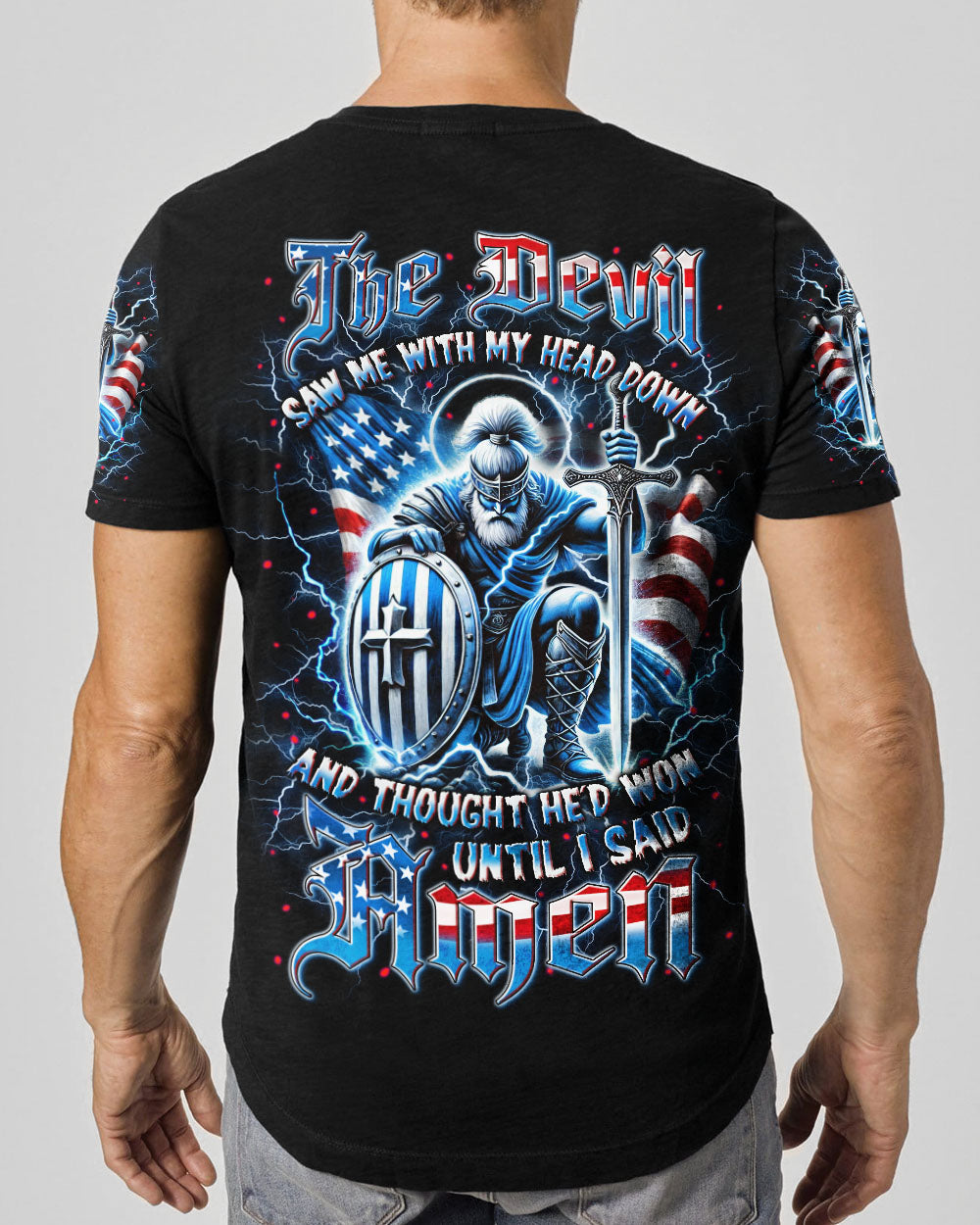 The Devil Saw Me With My Head Down Men's All Over Print Shirt - Yhln0912242