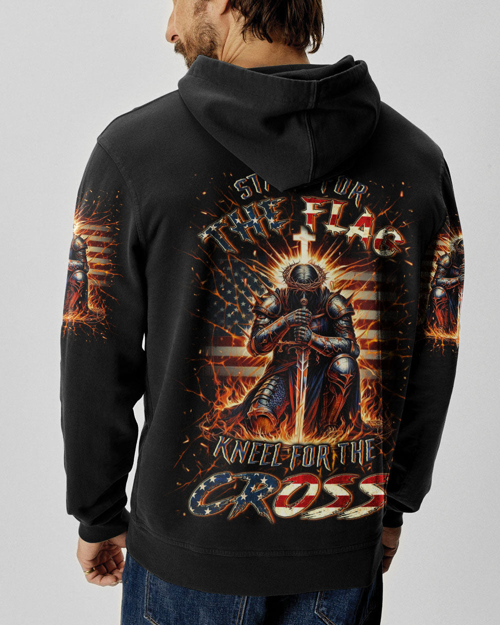 Stand For The Flag Kneel For The Cross Men's All Over Print Shirt - Yhln1207241