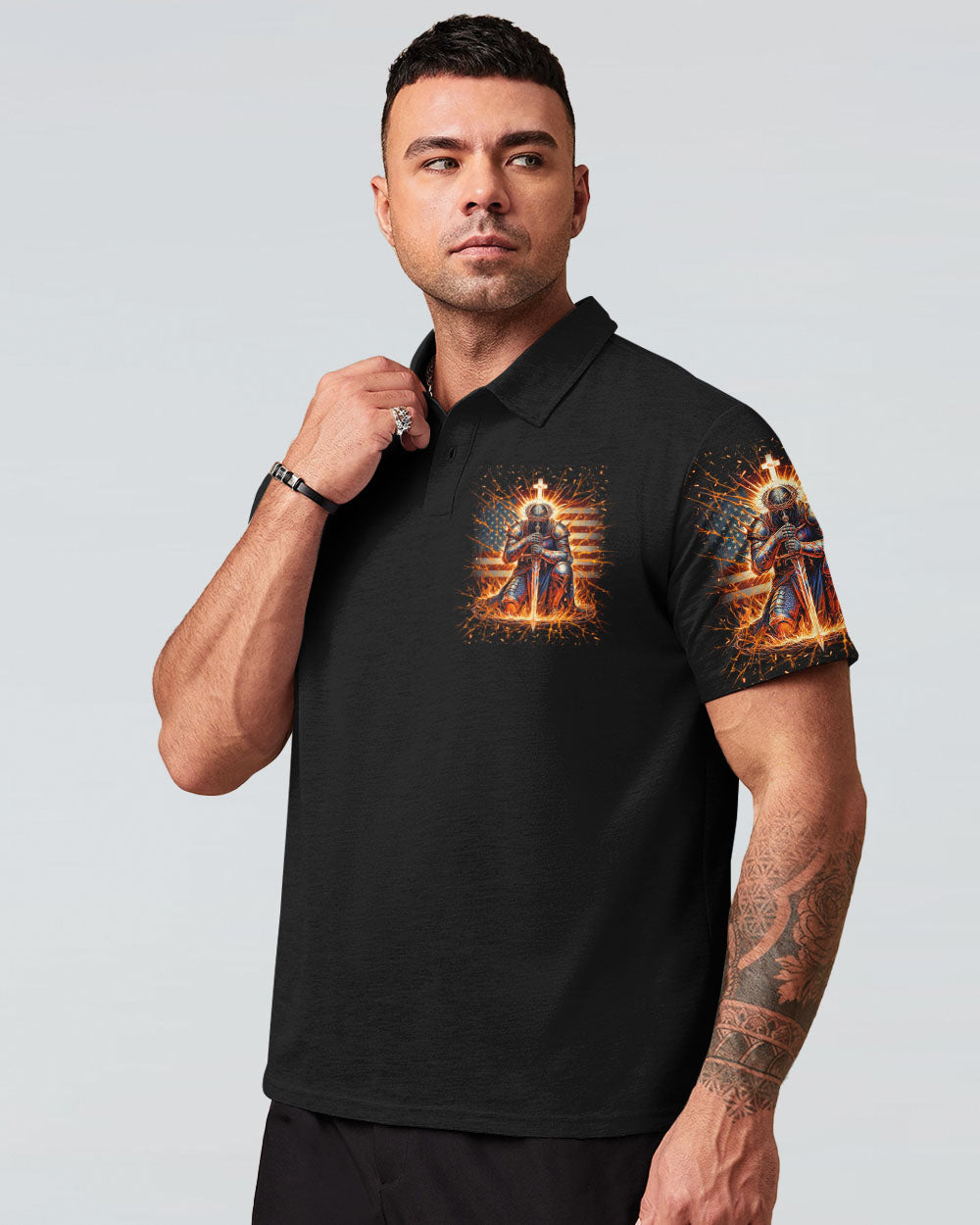 Stand For The Flag Kneel For The Cross Men's All Over Print Shirt - Yhln1207241