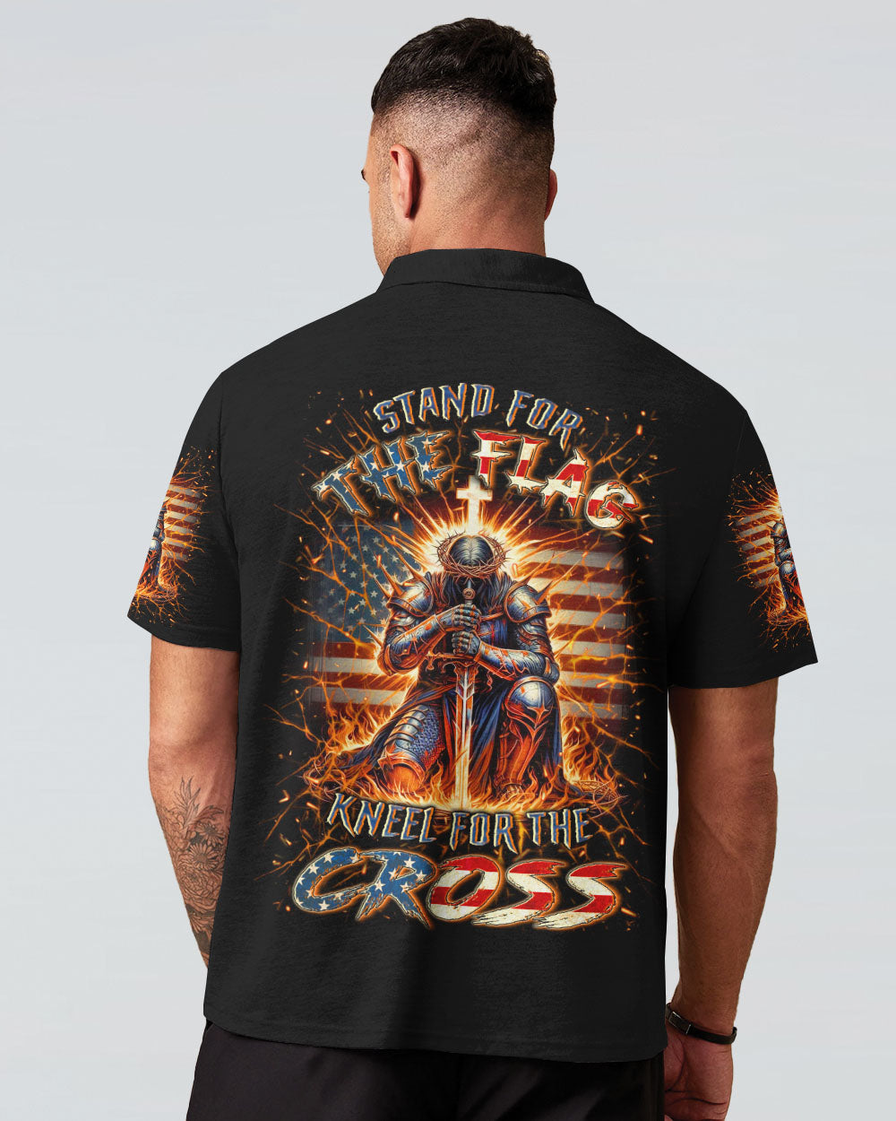 Stand For The Flag Kneel For The Cross Men's All Over Print Shirt - Yhln1207241