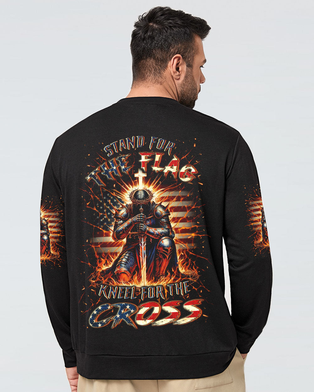 Stand For The Flag Kneel For The Cross Men's All Over Print Shirt - Yhln1207241