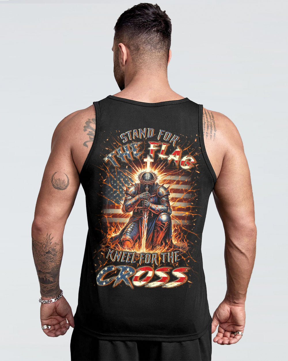 Stand For The Flag Kneel For The Cross Men's All Over Print Shirt - Yhln1207241