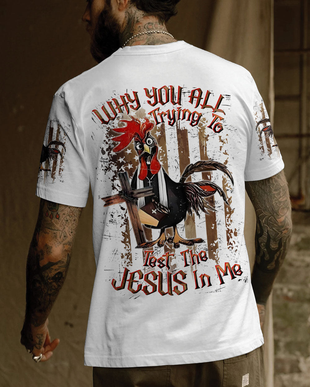 Why You All Trying To Test The Jesus In Me Men's All Over Print Shirt - Yhln2108243