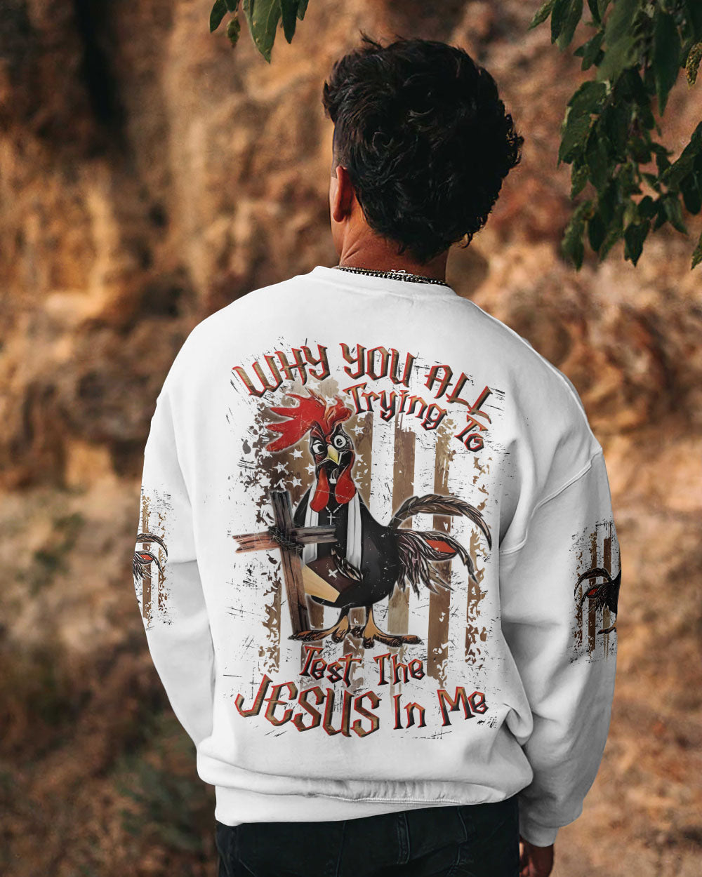 Why You All Trying To Test The Jesus In Me Men's All Over Print Shirt - Yhln2108243