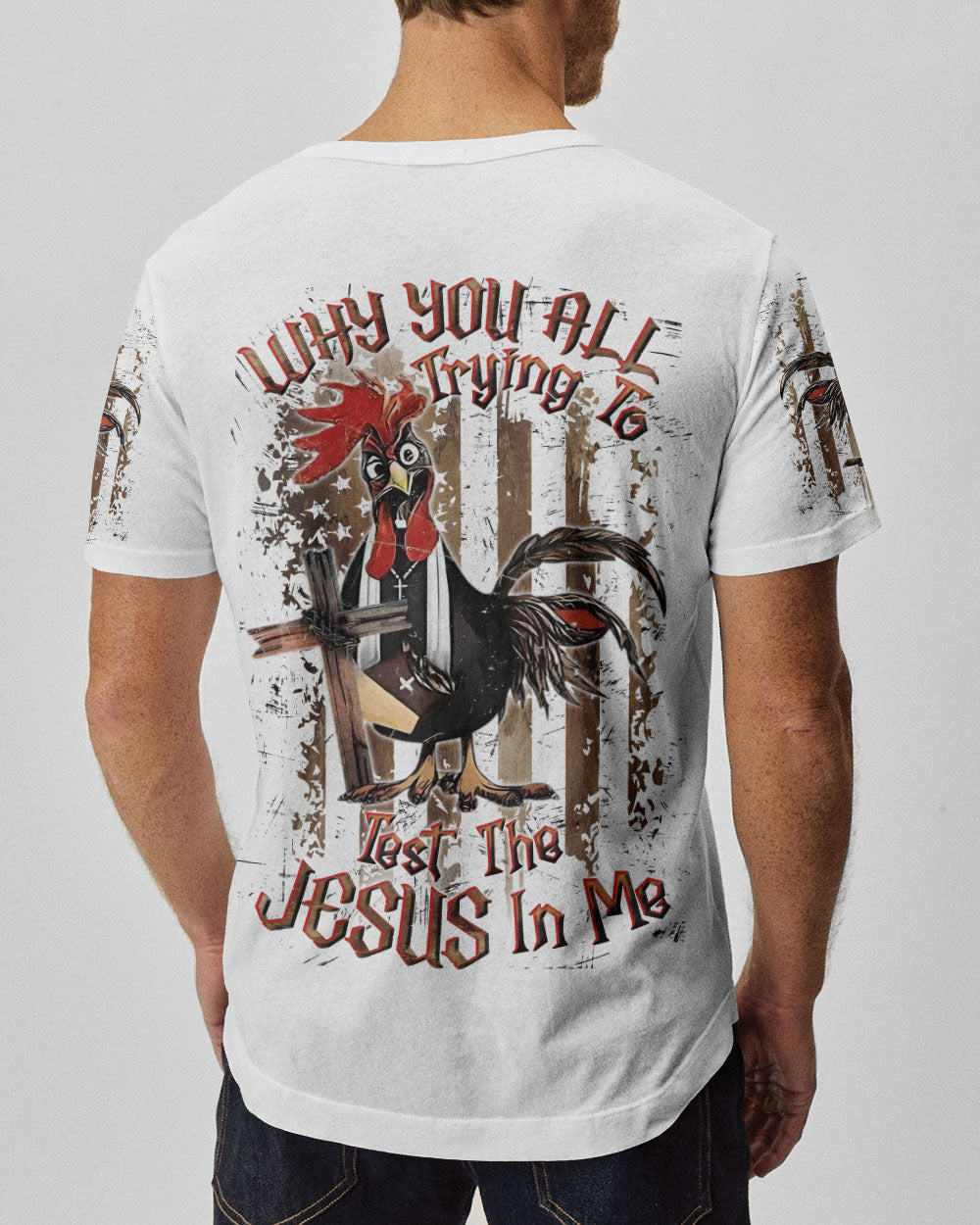 Why You All Trying To Test The Jesus In Me Men's All Over Print Shirt - Yhln2108243