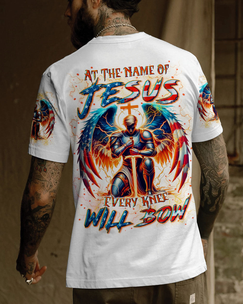 At The Name Of Jesus Men's All Over Print Shirt - Yhln2310242