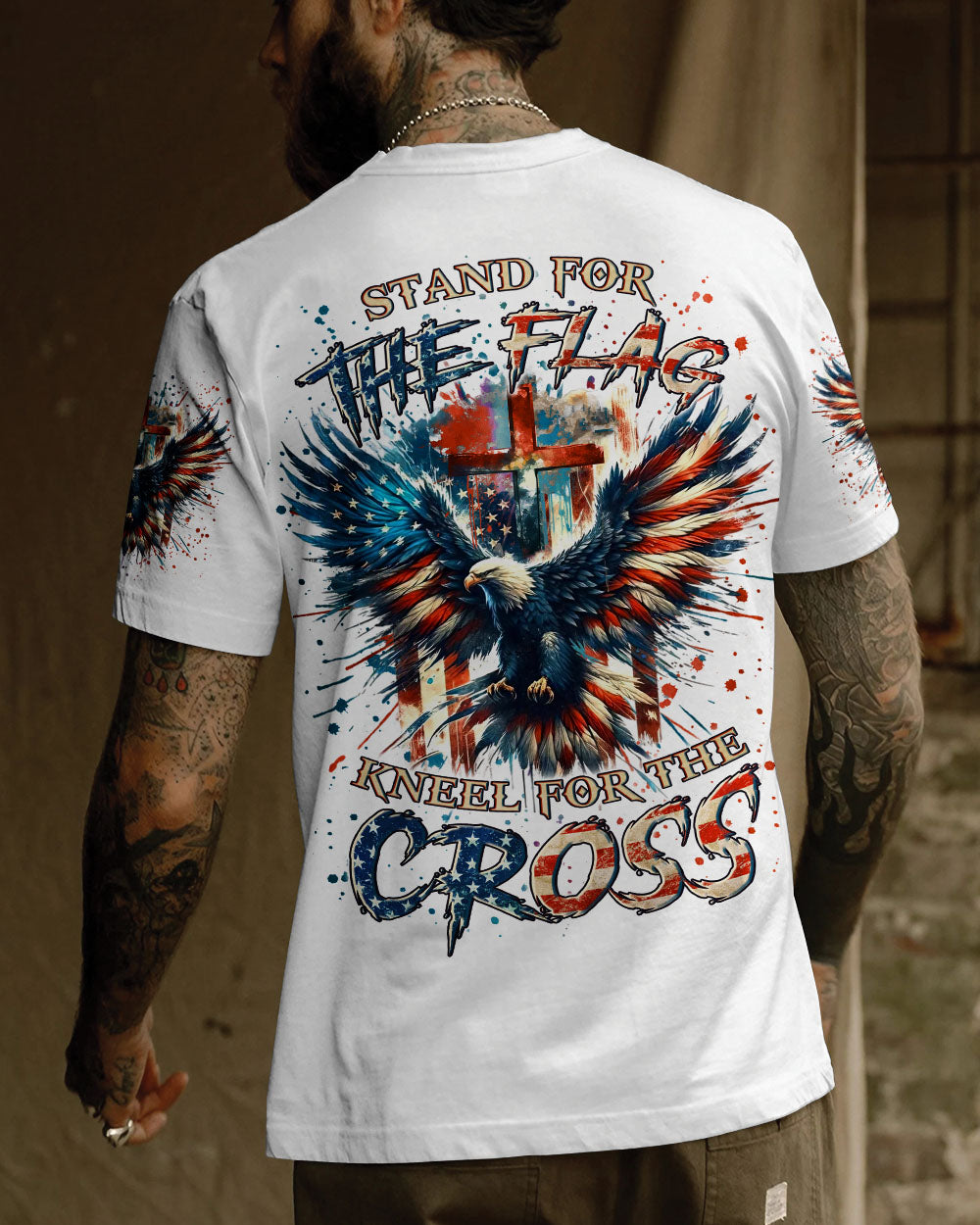 Stand For The Flag Kneel For The Cross Men's All Over Print Shirt - Yhln2709243