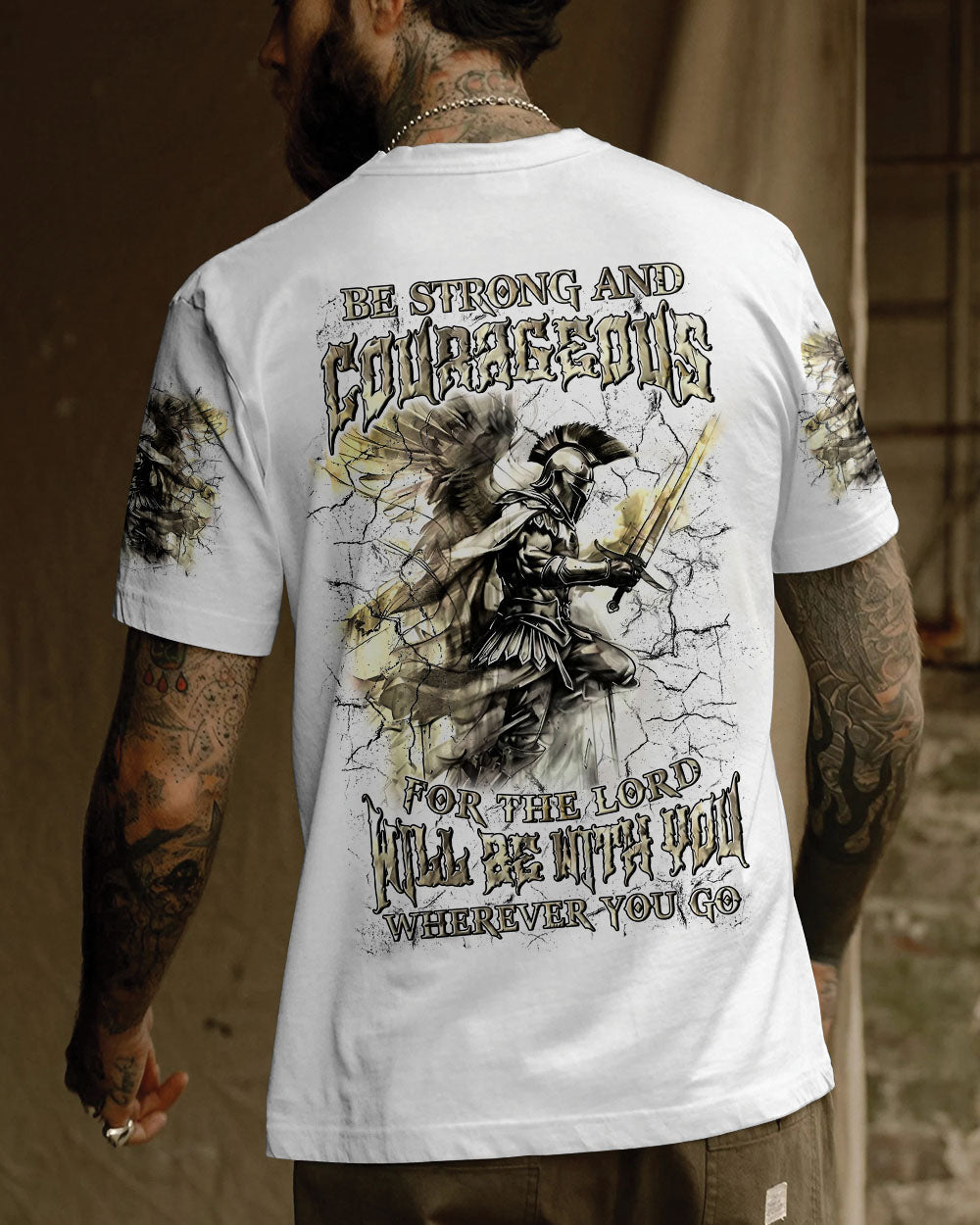 Be Strong And Courageous Men's All Over Print Shirt - Yhln3107241