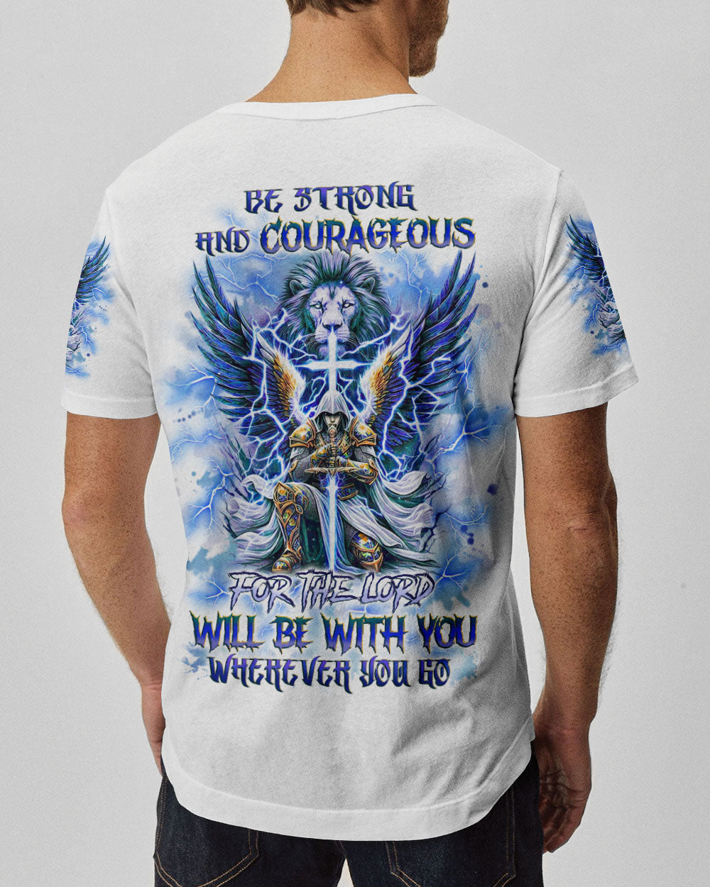 Be Strong And Courageous Men's All Over Print Shirt - Yhlt0512241