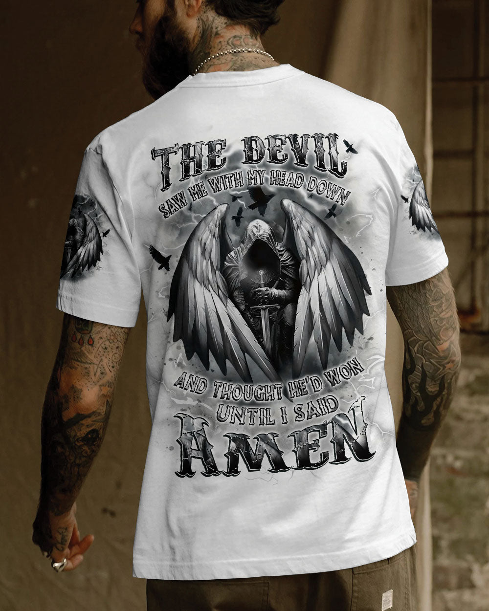 The Devil Saw Me With My Head Down Men's All Over Print Shirt - Yhlt1311246