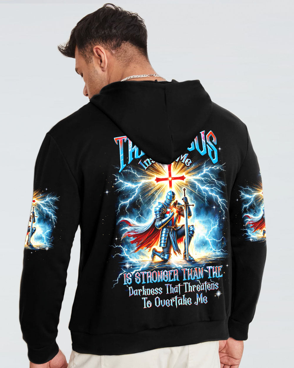 The Jesus Inside Me Is Stronger Than The Darkness Warrior Men's All Over Print Shirt - Tltw2711245