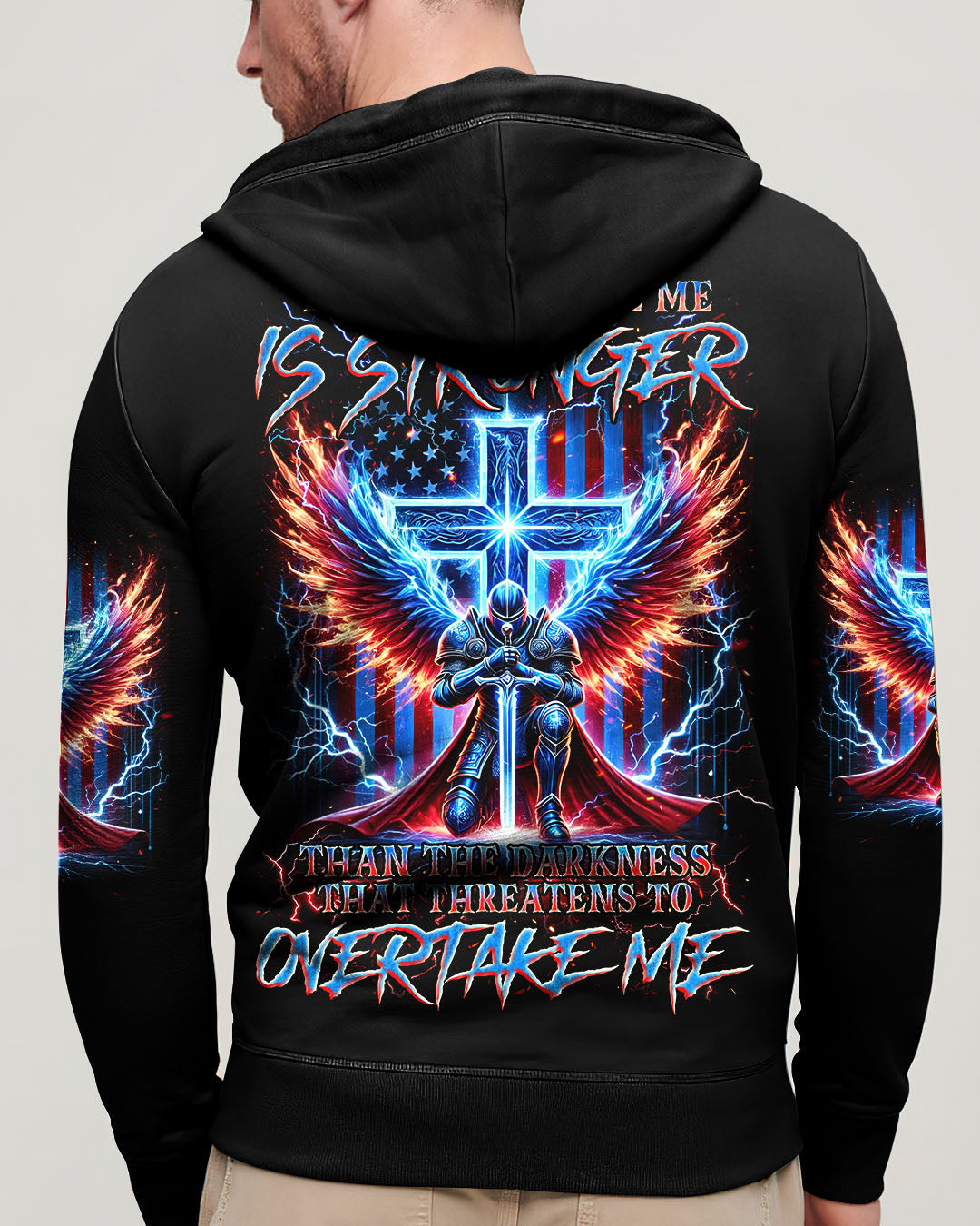 The Jesus Inside Me Is Stronger Than The Darkness Warrior Men's All Over Print Shirt  - Tlnz0512244