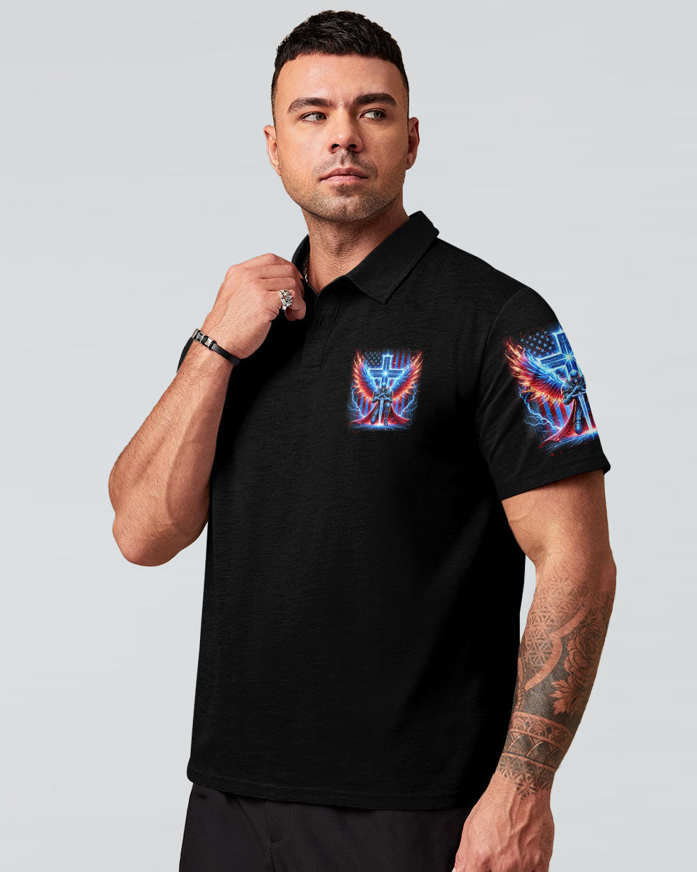 The Jesus Inside Me Is Stronger Than The Darkness Warrior Men's All Over Print Shirt  - Tlnz0512244