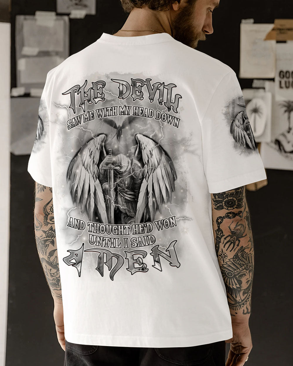 The Devil Saw Me With My Head Down Men's All Over Print Shirt - Yhhn0708243