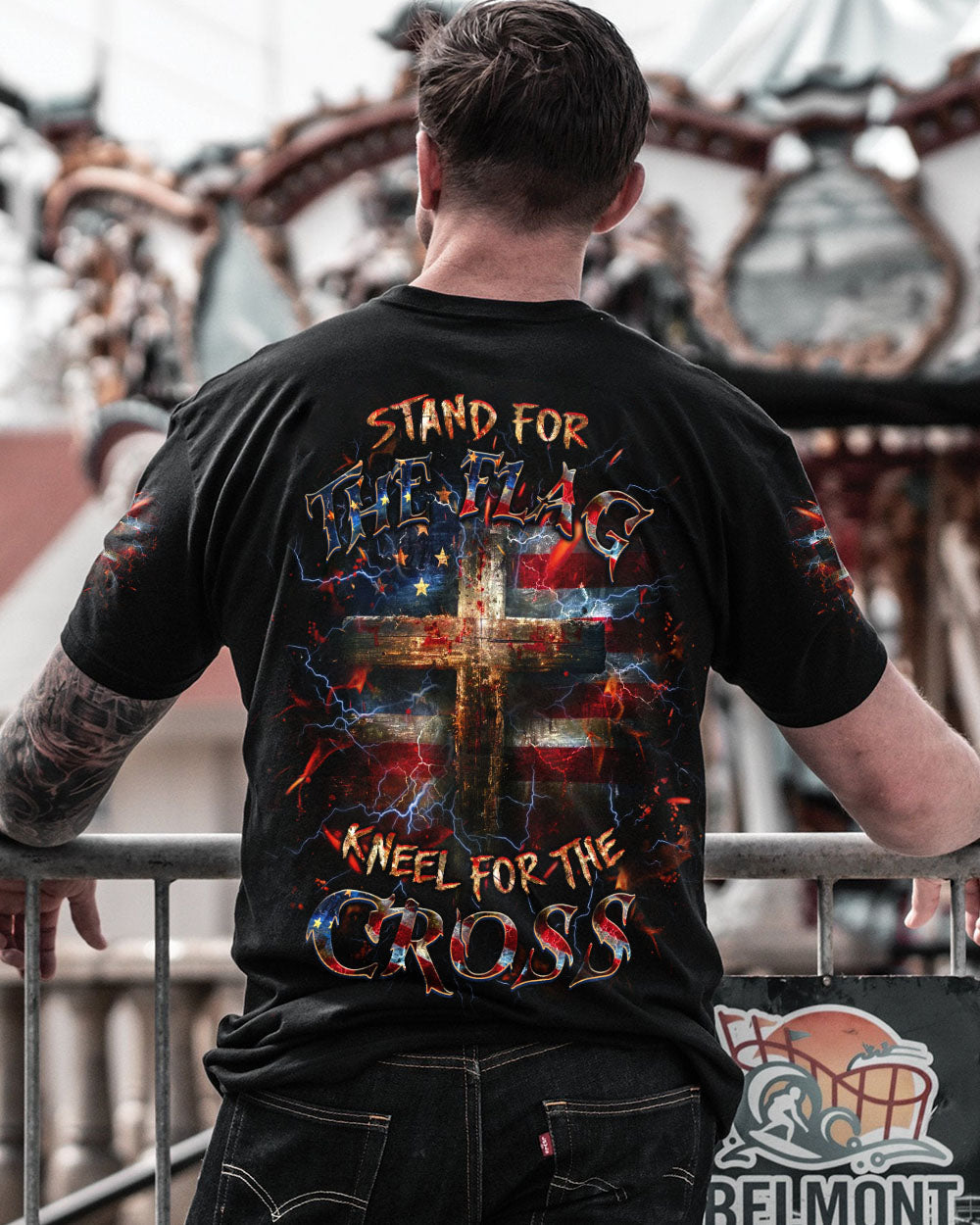 Stand For The Flag Kneel For The Cross Men's All Over Print Shirt - Yhlt2712243