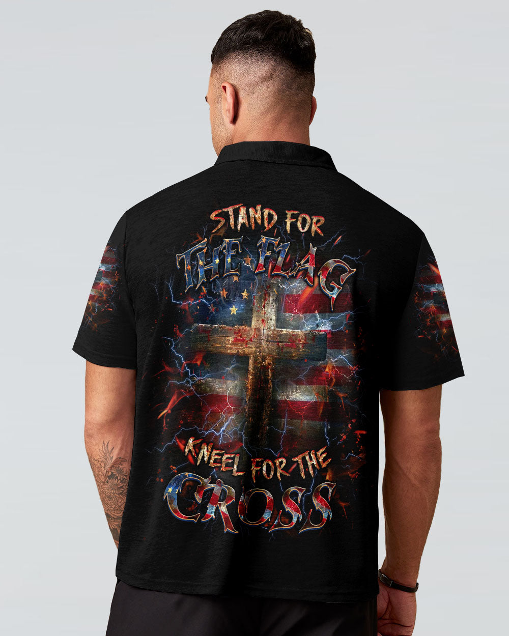 Stand For The Flag Kneel For The Cross Men's All Over Print Shirt - Yhlt2712243